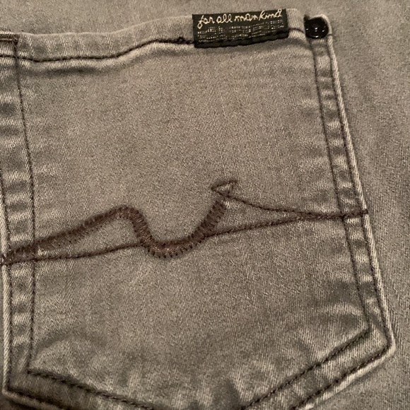 7 For All Mankind Gwenevere Skinny Jeans Steel Grey Size 27 - Picture 9 of 11